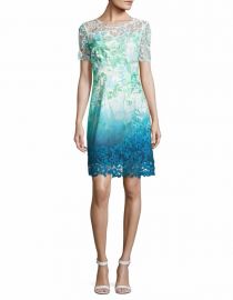 Elie Tharai Laced Organdy Mini Dress at Lord & Taylor